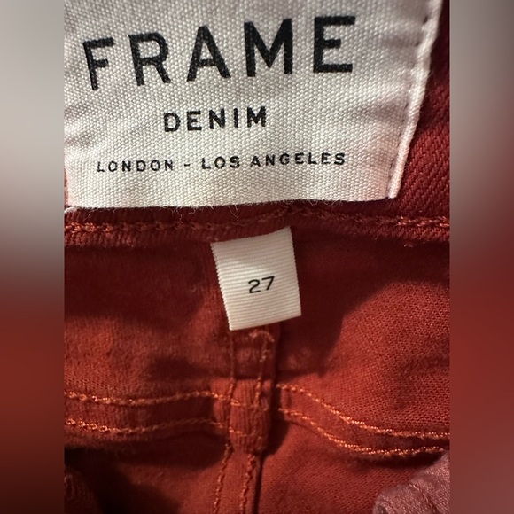 Frame Le High Straight Leg Fired Brick Jean Pant - Picture 10 of 10